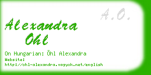 alexandra ohl business card